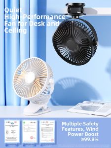 Mini Portable Desk Fan USB Charging Cooling High Wind Power Long Battery Life New 2025 Clip-On Office Student Dormitory Table Top Fan