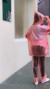 raincoat rainpants set women split full body waterproof mens and womens long raincoat suit