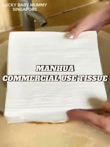 【20 packs/Box】Manhua Commercial Tissue Hand Towels Paper 120 Sheets For Public Use Flushable