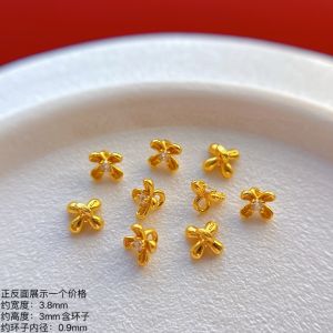 จี้ทองคำชุบเงิน 925 ลูกปัดโลหะผสมประดับเพชร ดอกไม้จันทน์ เครื่องประดับ DIY รูปไม้ไผ่โค้งงอ งานฝีมือโบราณ