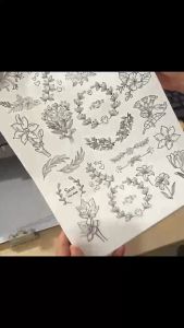กระดาษลอกลาย มีกาว พิมพ์ลายได้ ละลายน้ำได้ สำหรับงานปักผ้า