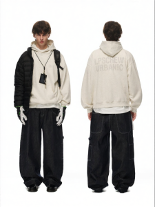 Loopsoon | Retro Spray-printed Graphic Hoodie Loose
