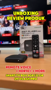 S97 Flash Pro Smart Android TV Box 4/32GB with Remote Voice Control Android 12