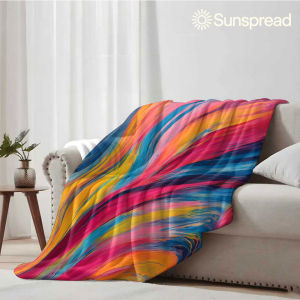 Beast Kingdom | colorful fluid painting Soft Warm Flannel Blanket Lightweight Cozy Christmas Halloween Home Decor Room
