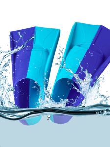 Soft Childrens Training Fins Diving Short Fins Snorkeling Boosting Double Fins No Scratch Fish Brand Swimming Equipment