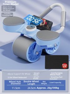 Auto-Rebounding Ab Wheel Roller 4 Wheels