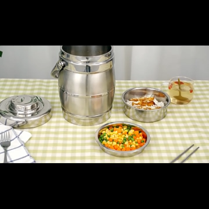 Single Layer Food Carrier Stainless Steel Lunch Box with Lid Food Container Bekas Makanan Keluli