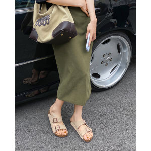 Birkenstock Womens Sandals Summer New Casual Fashion Outdoor Wear Heightening Soft Bottom Versatile Japanese Style Slip-On Sandals