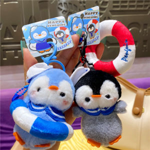 Creative Cartoon Plush Toy Swimming Penguin Keychain Bag Pendant Happy Little Penguin Soft Toy Festive Gift