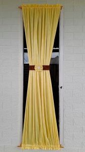 GORDEN JENDELA MINIMALIS KUPU KUPU TERBARU KUNING BAHAN EMBOS TEBAL