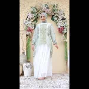 JD REALPIC Outer Tunik Cardy Kamari Fashion Pakaian Wanita Bahan Tile Brukat Bordir