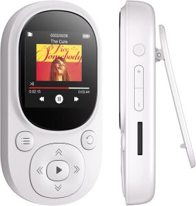 32GB MP3 Player back Clip Mini Portable Music Player FM Radio with Recording Function Key Type MP3 Player Walking Pedometer