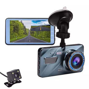 【ของแท้100%】Car Camera กล้องติดรถยนต์ จอแสดงผล4 นิ้ว ภาพชัด Full HD 1296P กล้องหน้า-หลัง WDR+HRD รองรับภาษาไทย ลำตัวโลหะทั้ กล้องหน้ารถ กล้องถอยหลัง