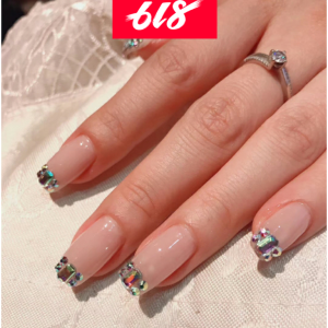 Nail Art Rhinestones New Octagonal Rectangle AB Color Irregular Flat Bottom Clothing Heat Rhinestones Shiny Water Rhinestones DIY Stick Rhinestones