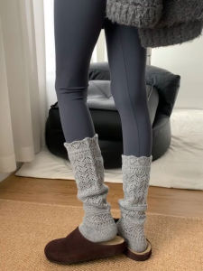 Beautiful Knitted Hollow Leg Socks Autumn Winter High-End Feeling Large Division Bohemian Style Womens Mid-Calf Socks