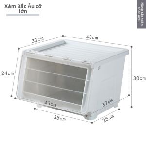 Hộp Đựng Có Mở Trước và Nắp Trượt Bằng Nhựa
