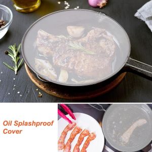 33cm Grease Splatter Screen Guard Oil Splashproof Stainless Steel Mesh Cover Kitchen Tools