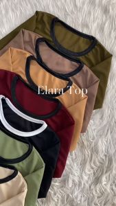 Elara Top Outfit | Atasan Knit Wanita Korean Lengan Panjang Basic Long Sleeve