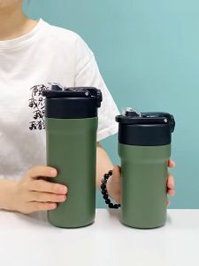 กระบอกน้ำเก็บความเย็น 304 Stainless Steel 680ml พร้อมฝาปิดล็อคพิเศษ