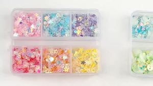 Mix Glitter Flakes Sequins Set For Women Girl DIY Party Make Up Decoration Jewelry Filling Materials B0126