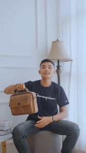 Reven Leather Jakarta - Bima Bag Slingbag Waistbag Cowok Tas Pinggang Bag Pria Kulit Sapi Slempang