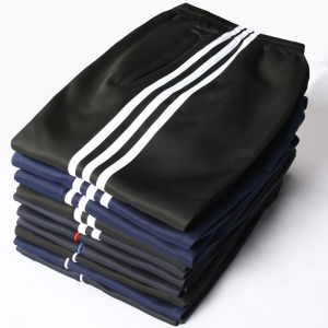 Three-Striped Sport Pants Mens Loose Straight Leg School Uniform Pants Womens Two-Striped High School Student Spring Summer Sports Pants