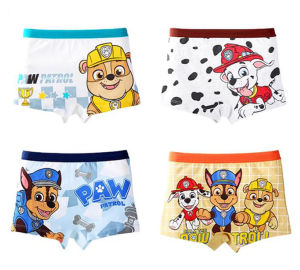 Paw Patrol 4 Quần Lót Cotton Trẻ Em Cho Bé Trai Quần Lót Thể Thao Thoải Mái Quần Lót Họa Tiết Hoạt Hình Tất Cả Các Mùa Quần Lót Trẻ Em