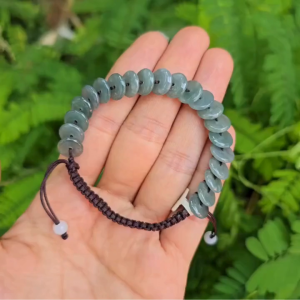 Q634 Vòng full đồng điếu Lam Ngọc nhạt tết dây handmade ko kén mệnh - Phong Thủy TUDO