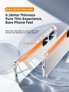 OUXUAN | Ultra Thin Clear Full Wrap Shockproof Simple Silicone Phone Case