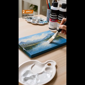 Acrylic Varnish 120ml High Gloss & Matte Finish Artist Painting Art Protection Non-Yellow Non-Toxic Scratch-Resistant