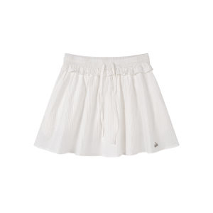 Ear Edge Textured A-line Mini Skirt
