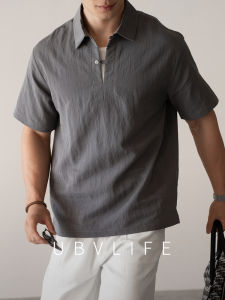 UBV | Breathable Moisture-wicking Linen and Lyocell Polo Shirt for Men