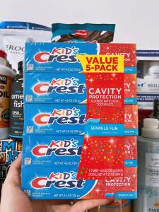 5 tuýp Kem đánh răng Crest Kids Cavity Protection 130g của Mỹ.