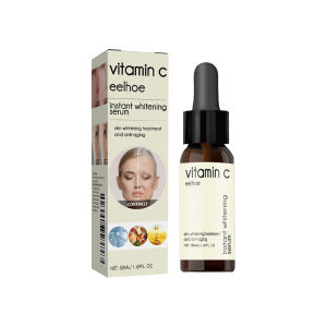 EELHOE Natural Vitamin Serum Original Face Dark Spot Whitening Brighten Moisturizing VC Essence For Stretch Mark Facial Serum Vitamin C Liquid Serum Anti-Aging Whitening VC Serum Oil Hyaluronic Acid Face Serum Anti-Wrinkle Skin Care Serum