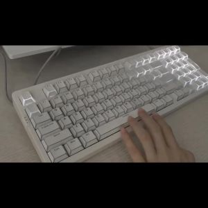 97 Keys Shadow Fold Dye Sub PBT Keycap Cherry Profile Side Printed Shine Through Keycaps for MX Switches Gaming Keyboard