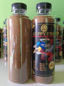 PAKAN IKAN HIAS KECIL GUPPY PREMIUM KEMASAN BOTOL 150 Gram
