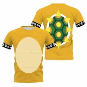 2024 New Hot Summer Men Shirt Cartoon Bowser 3D Printed Women T-shirts Harajuku Male Female Casual Tees Tops Cosplay Costumes