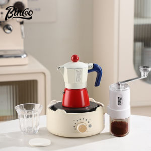 Bincoo Moka Pot Set with Stove Home Single Valve Espresso Pot Small Mini Coffee Pot Set