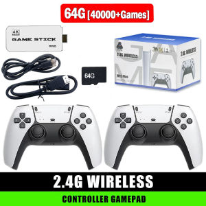 New M15 4K TV Game Built in 3/40000 Games Stick Video Game Console 64G Wireless Controller Gamepad Retro Handheld Game Console