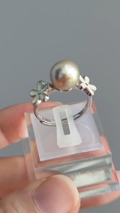 [ Woosilver ] Nhẫn Trai Mặn Kem Ánh Xanh Lục – Secondhand SI –NNTA14