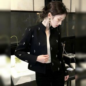 YUFUQING | Embroidery Stand-up Collar Chinese Style Jacket for Women Spring Season Short Loose