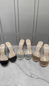 High Heels Crystal Transparant Elegant Casual Shoes For Women Stylish Korea H5098