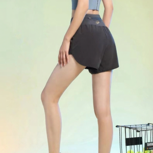 YANSE | Quick Drying Breathable Non See-through Zippered Pocket Womens Athletic Shorts