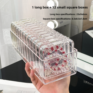 Transparent Crystal Bracelet Jewelry Box Oxygen-Free Sealed Storage Case for Magnetic Bands and Beads Ideal for Desktop Organizing