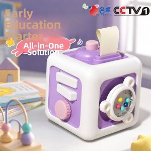 MINGZHUO | Educational Intelligence Develpoing Six-sided Montessori Toy for 0-3 Month Babies