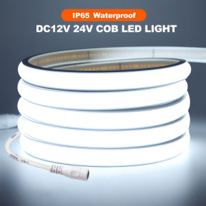12V 24V 320Leds/M COB Neon Strip Waterproof 3000K 4000K 6000K Home Decor High Brighter Flexible Ribbon Rope LED Light 0.5M-20M