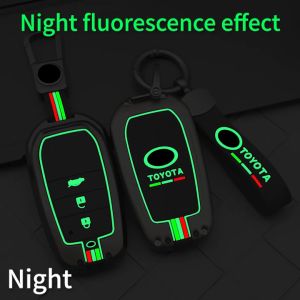 Bao Da Ốp Bảo Vệ Chìa Khóa Điều Khiển Từ Xa Phản Quang Phù Hợp Ô Tô Toyota Altis Corolla Cross Camry Highlander