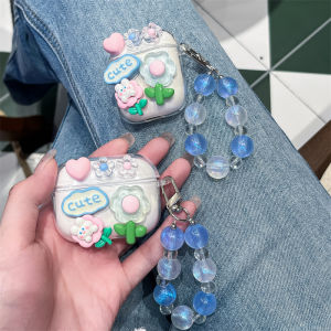 Tulip Heart Rabbit Lofcclip Protective Case for Edifier Comfoclip Shiny Silicone Anti-fall Soft Shell R1 Creative Transparent Earphone Cover