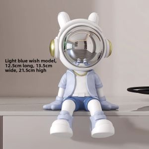 Astronaut Figurine Home Decorations Living Room Bar Cabinet Entrance Study Light Luxury Crafts Gift Cartoon Style Resin Material