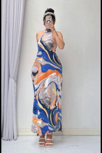 Women’s Melo Long Halter Dress – Stretchable and Comfortable Fit from XS up to XXL